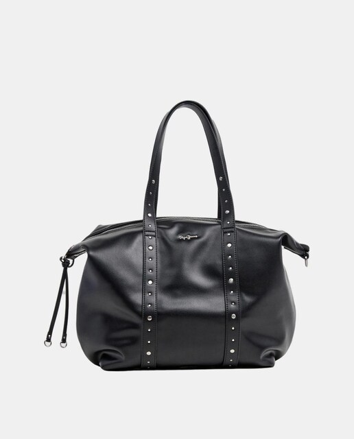 Imagem 0 de Mala Shopper Chelya Spring com Fecho de Correr, Alça Dupla com Rebites Metálicos e Logótipo à Frente