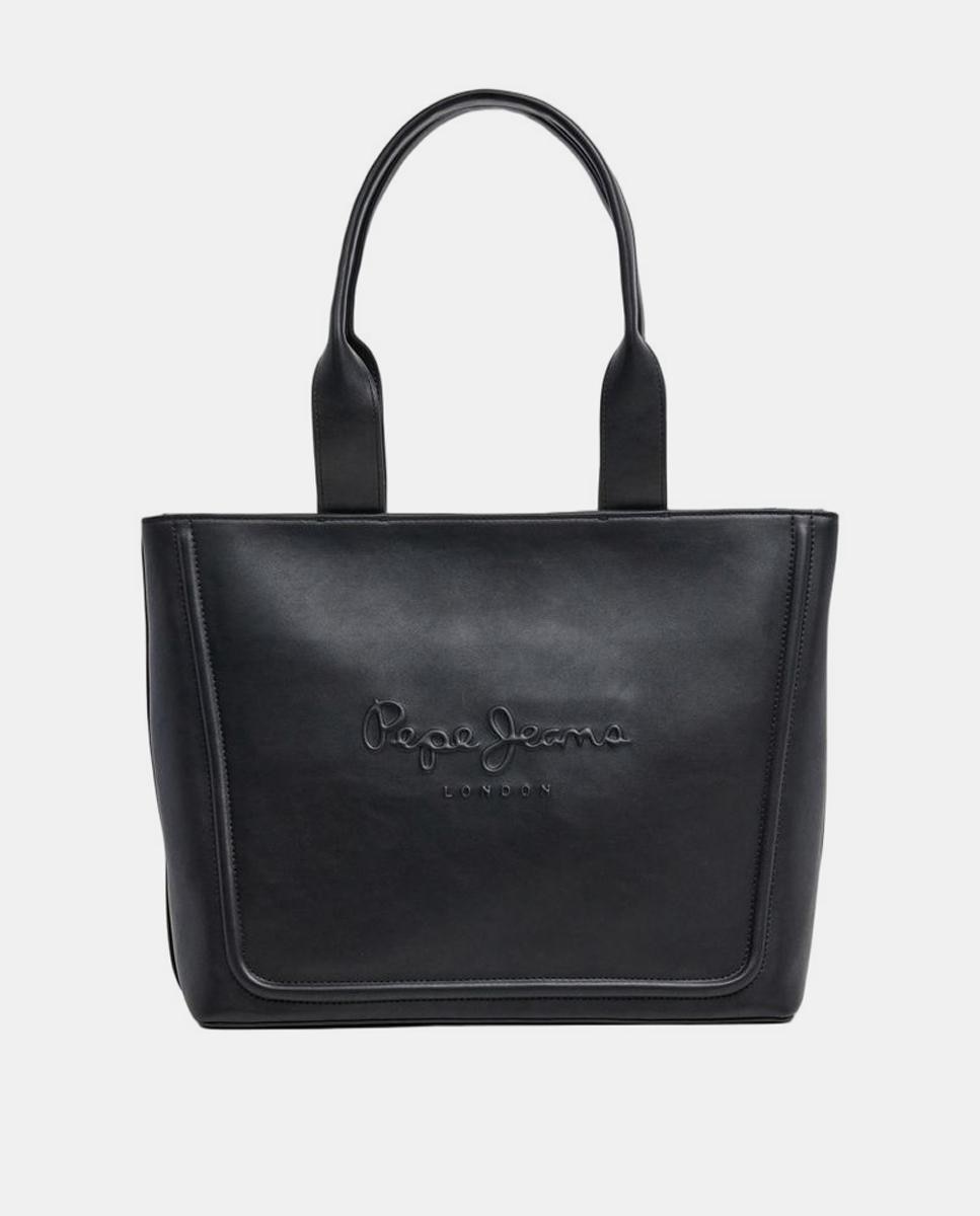 Imagem 0 de Mala Tipo Tote Taya com Fecho de Correr, Alça Dupla e Logótipo em Relevo à Frente