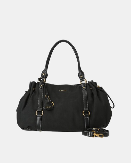 Imagem 0 de Mala Shopper com Efeito de Pele com Lavagem e Detalhes de Correias