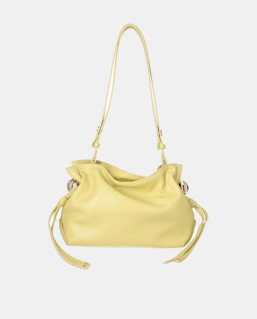 Imagem 0 de Mala Bucket Pequena com Efeito de Napa e Corrente Amovível