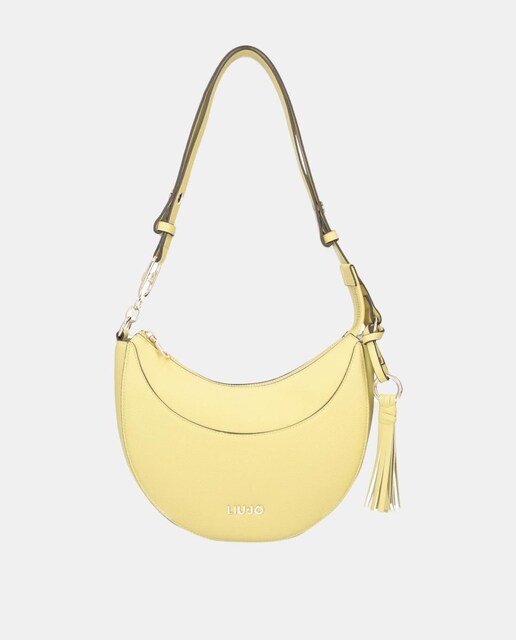 Imagem 0 de Mala a Tiracolo Meia-Lua com Efeito de Pele e Alça Extensível