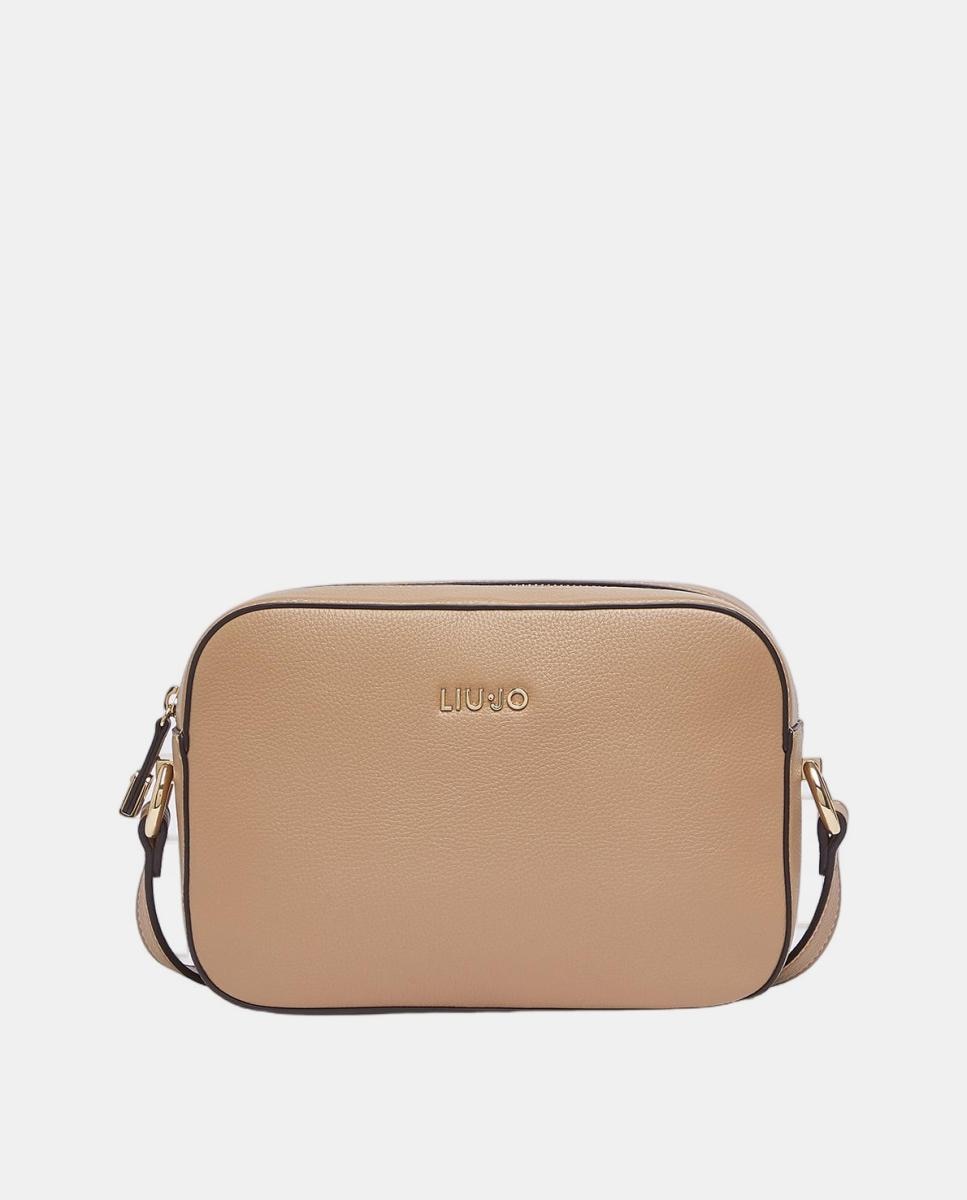 Imagem 0 de Mala a Tiracolo com Efeito de Pele e Fecho de Correr