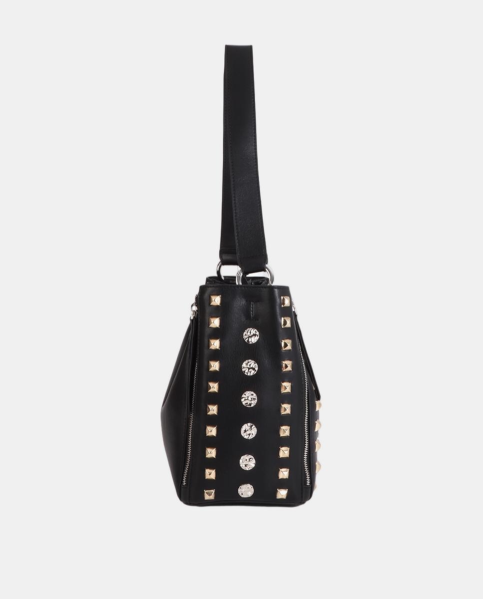 Mala de Ombro com Tachas Preto-4