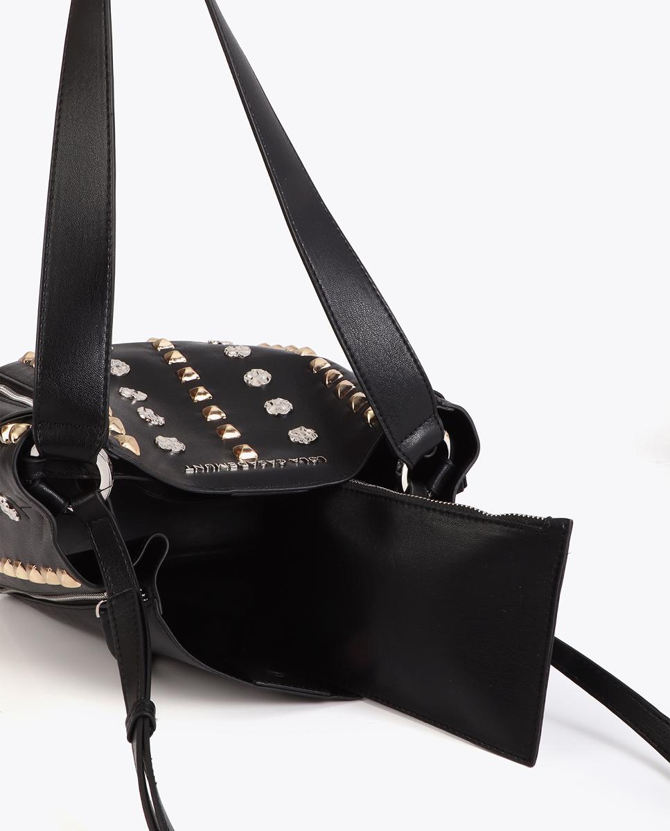 Mala de Ombro com Tachas Preto-6