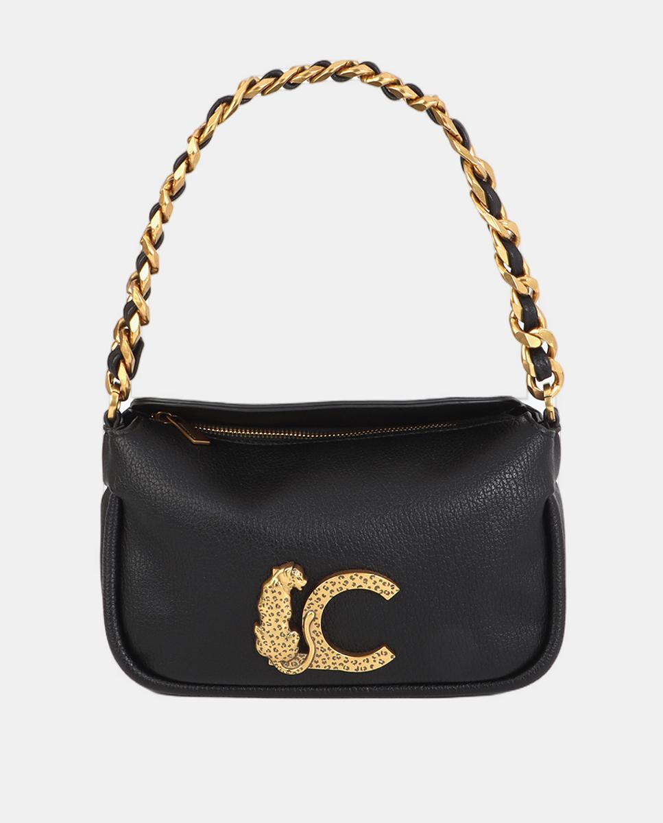 Mala a Tiracolo LC com Animal Print Preto-1