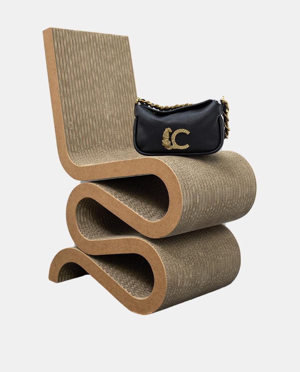 Mala a Tiracolo LC com Animal Print Preto-12