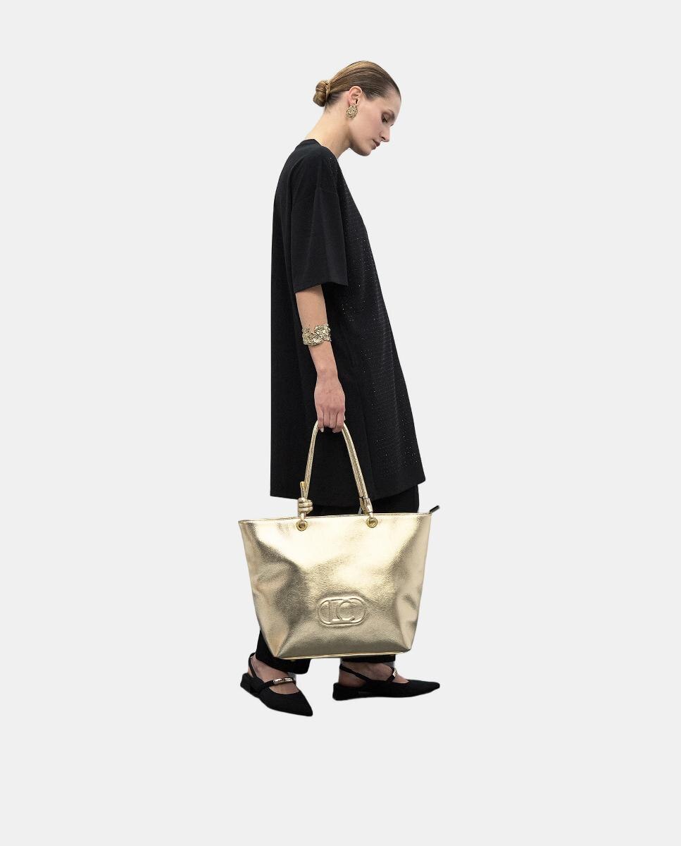 Mala Shopper sem Estrutura Ouro-2