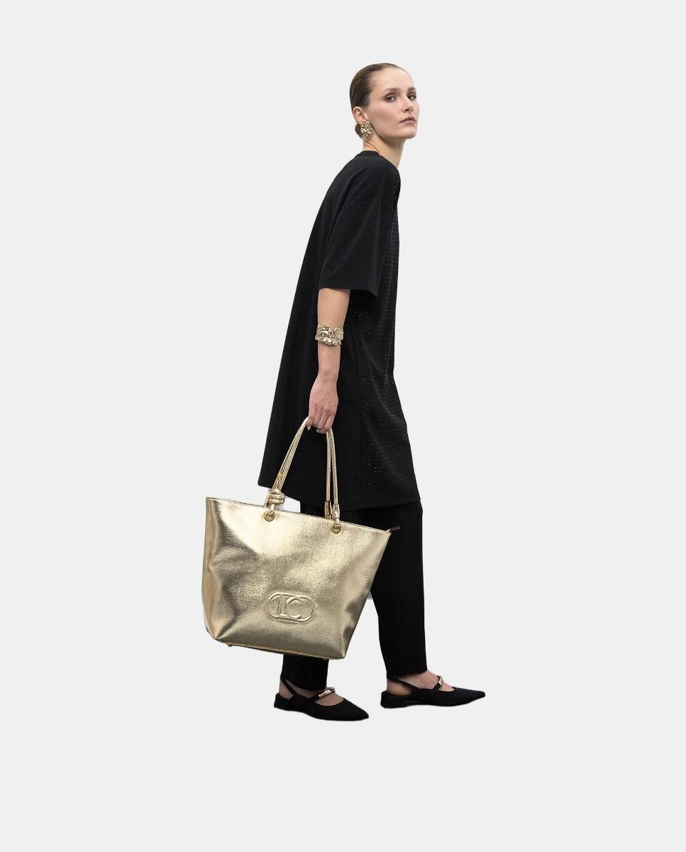 Mala Shopper sem Estrutura Ouro-3