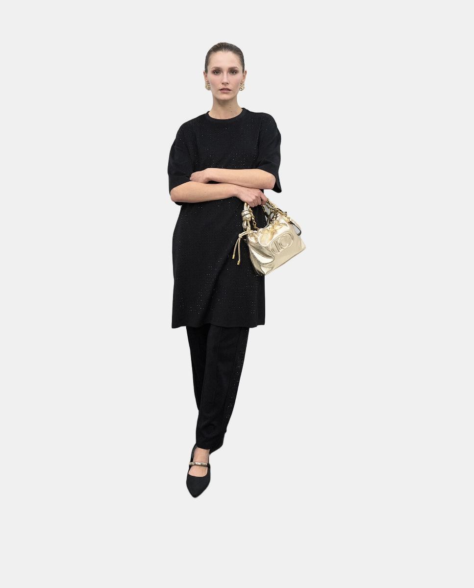 Mala Arredondada Metalizada Ouro-6