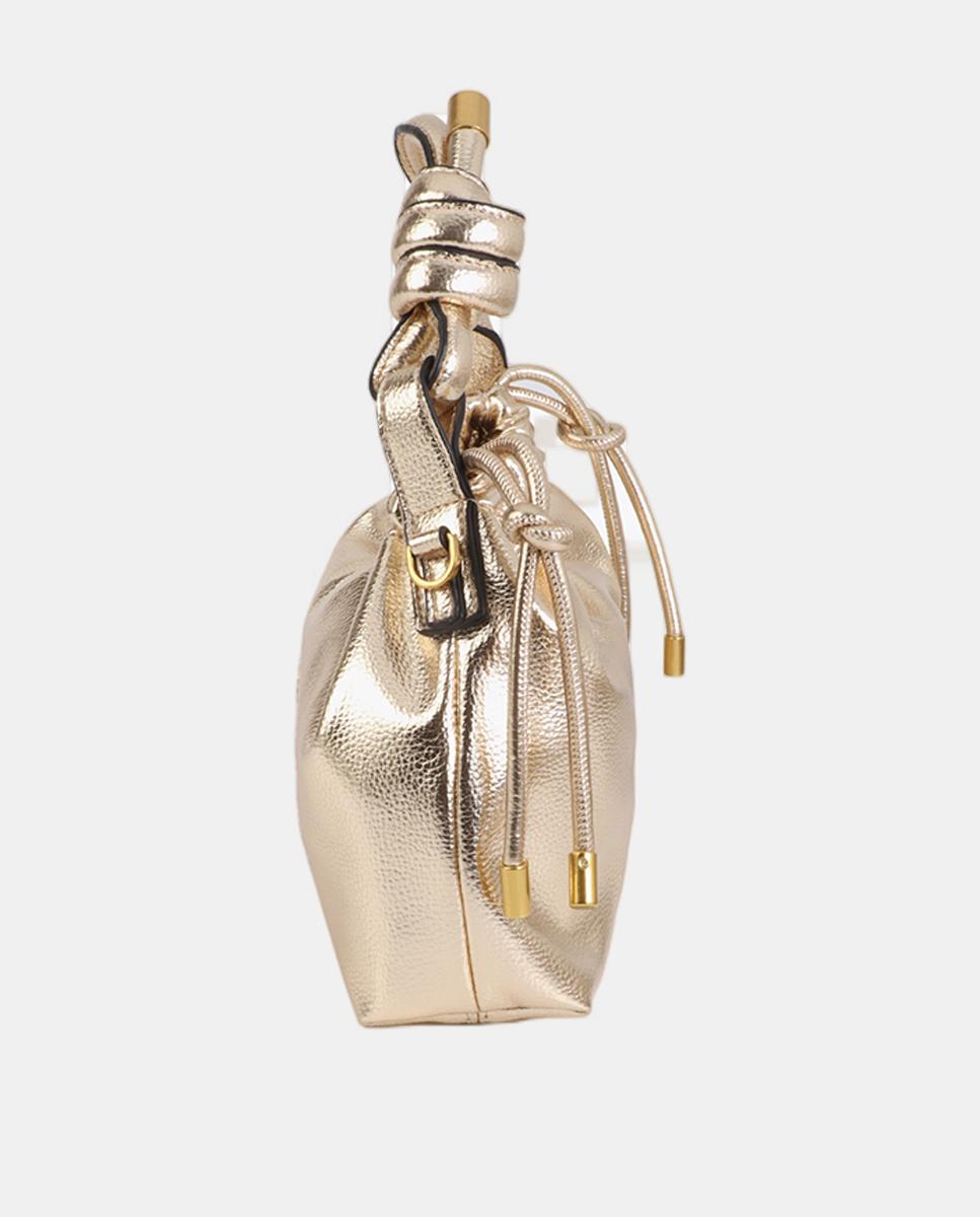 Mala Arredondada Metalizada Ouro-9