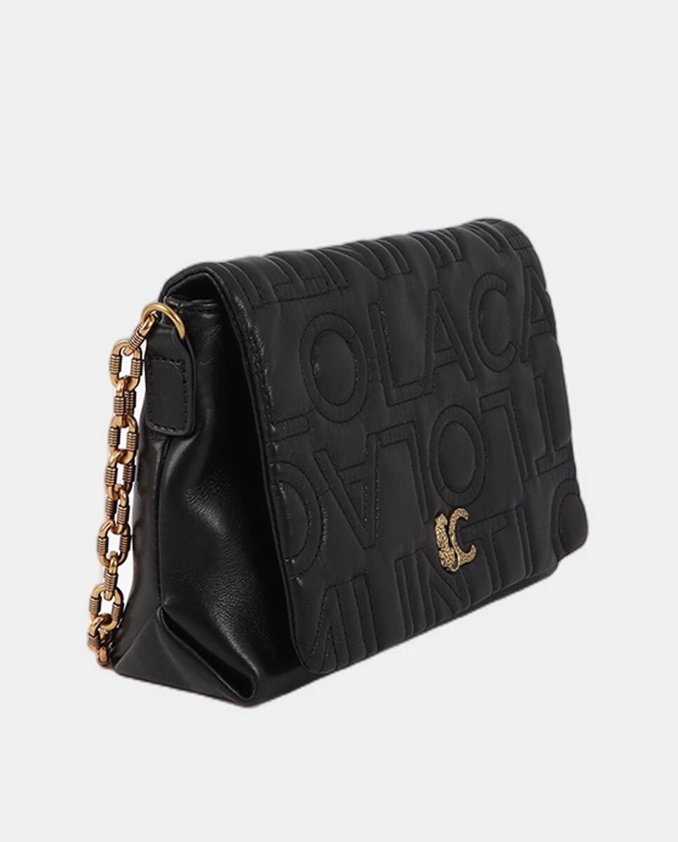 Mala a Tiracolo com Aba e Pesponto com Logótipo Preto-2