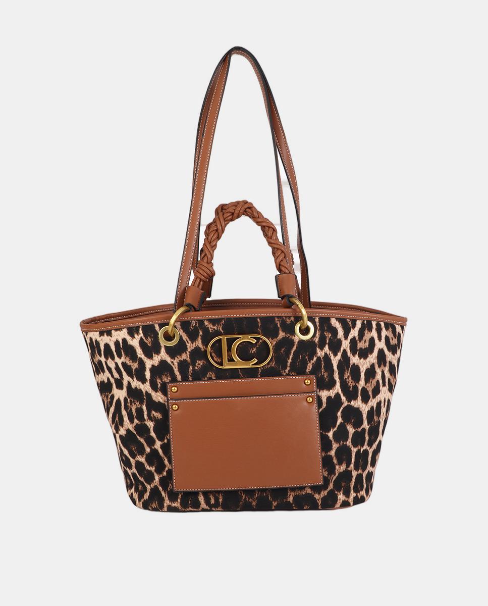 Imagem 0 de Mala Shopper com Animal Print de Leopardo
