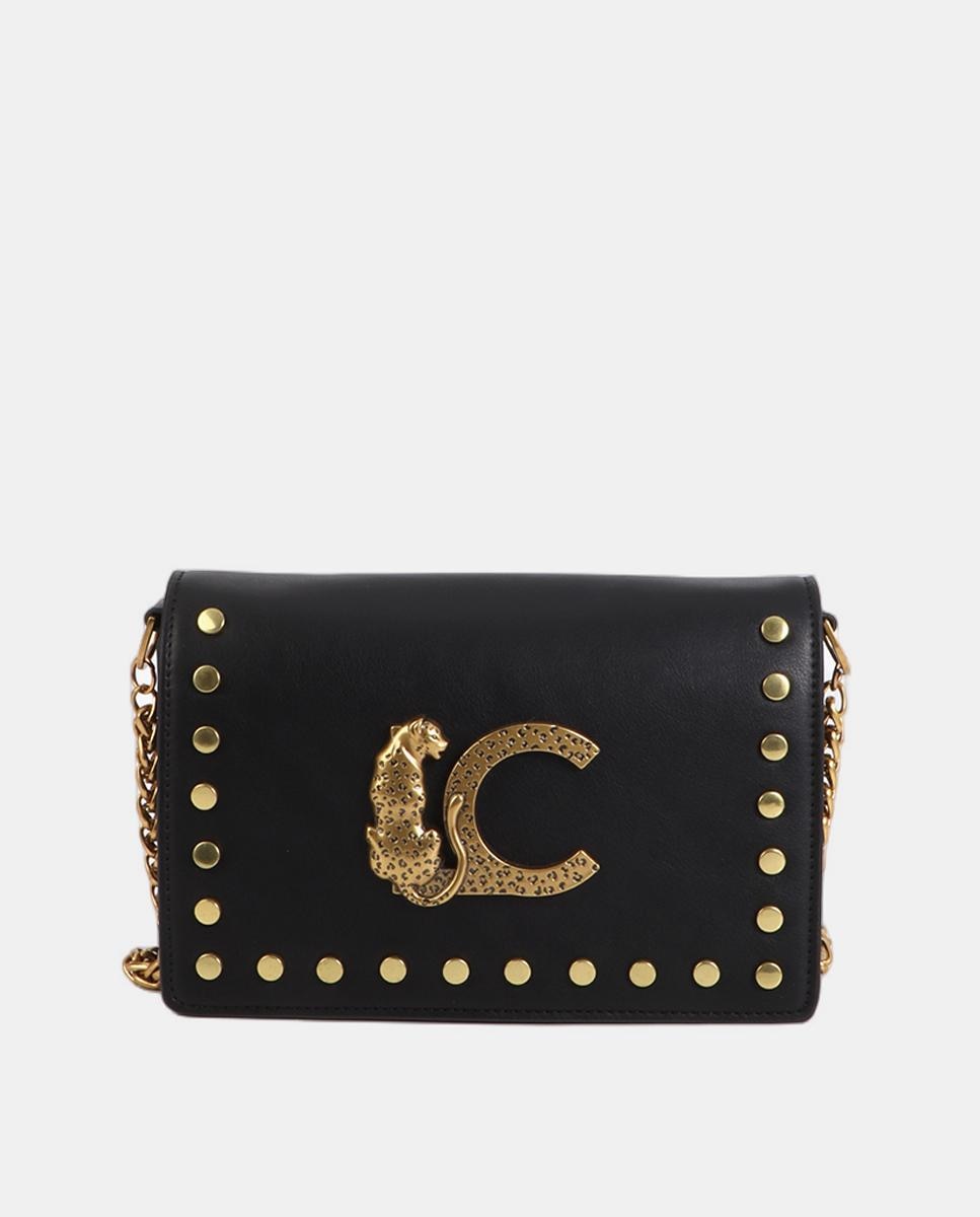 Imagem 0 de Mala a Tiracolo com Aba LC e Animal Print com Tachas