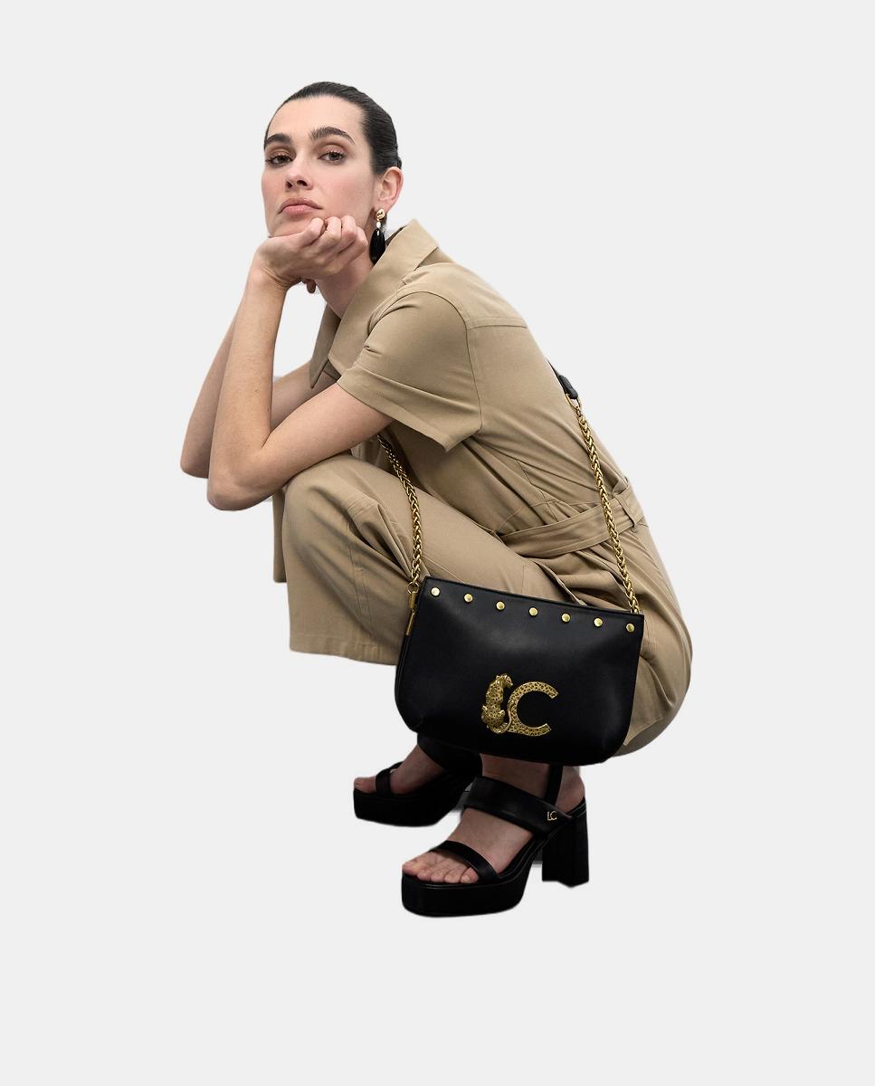 Mala a Tiracolo LC Animal com Tachas Preto-4