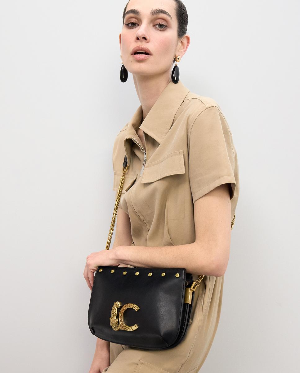 Mala a Tiracolo LC Animal com Tachas Preto-5