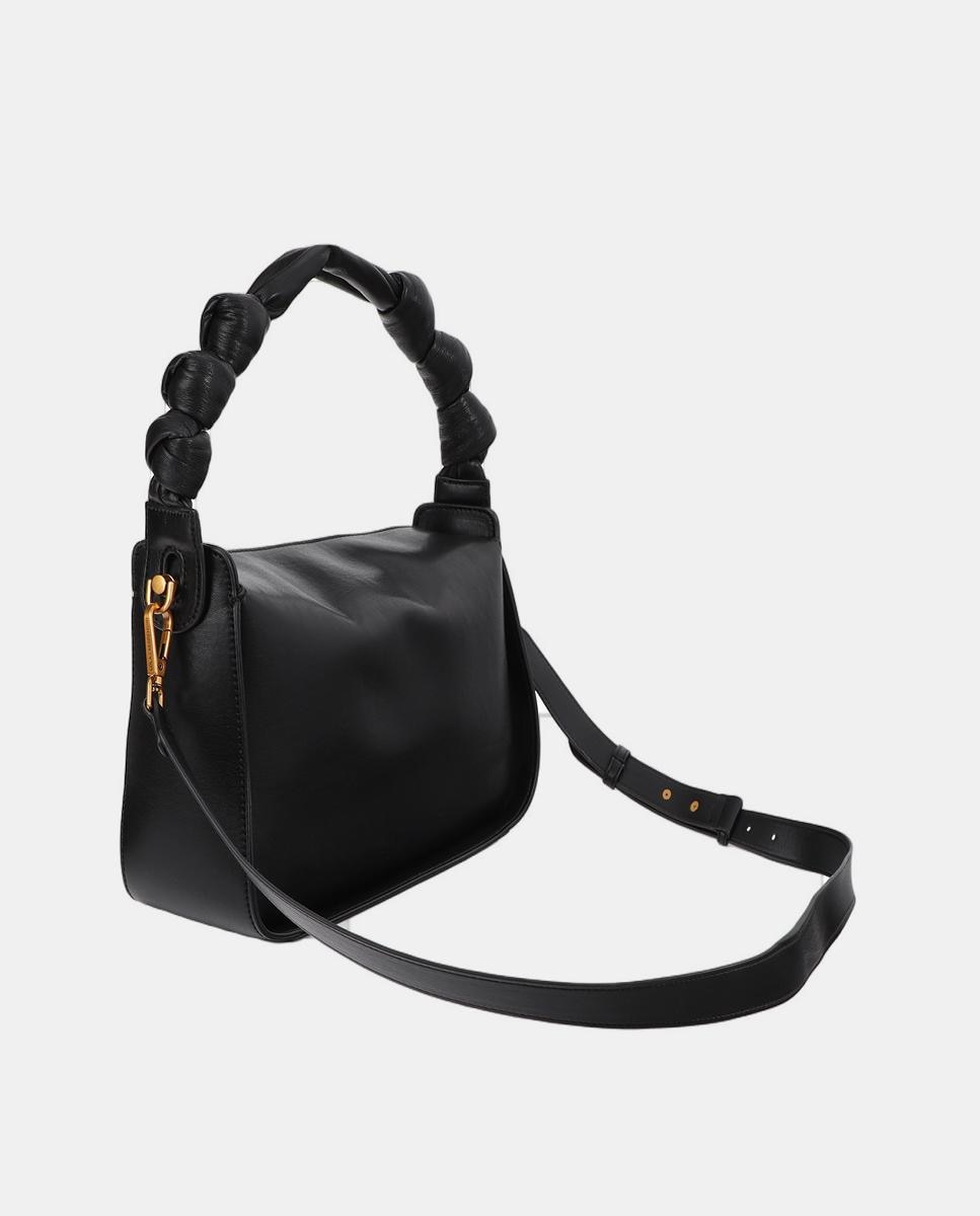 Mini Mala a Tiracolo com Alça com Nós Preto-6