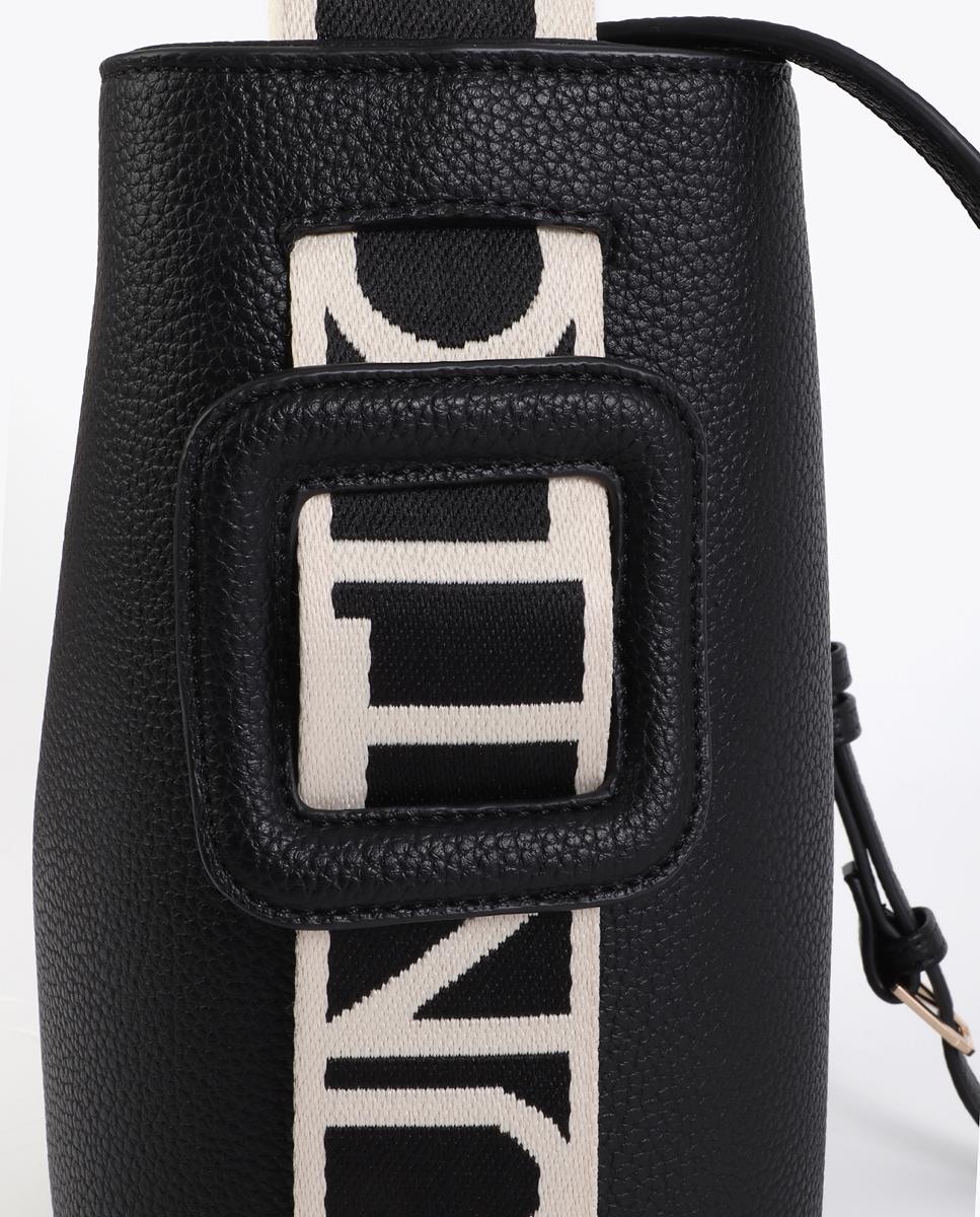 Mala Shopper com Alça de Nylon em Contraste Preto-5