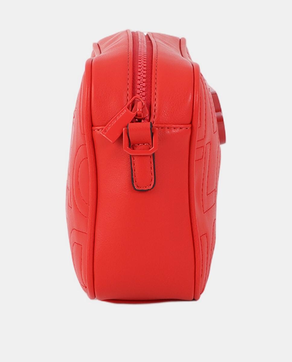 Mala a Tiracolo com Pespontos e Monograma Coral-6