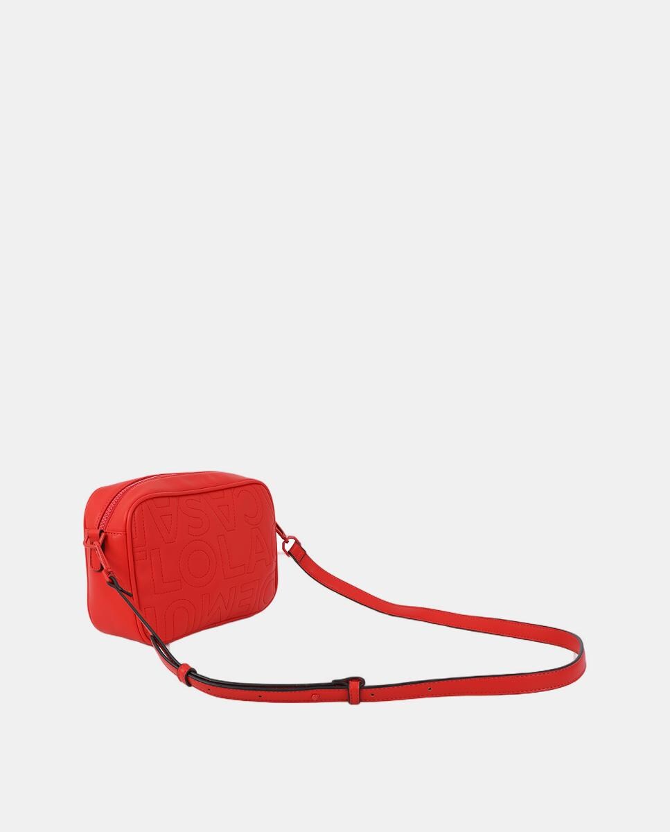 Mala a Tiracolo com Pespontos e Monograma Coral-8