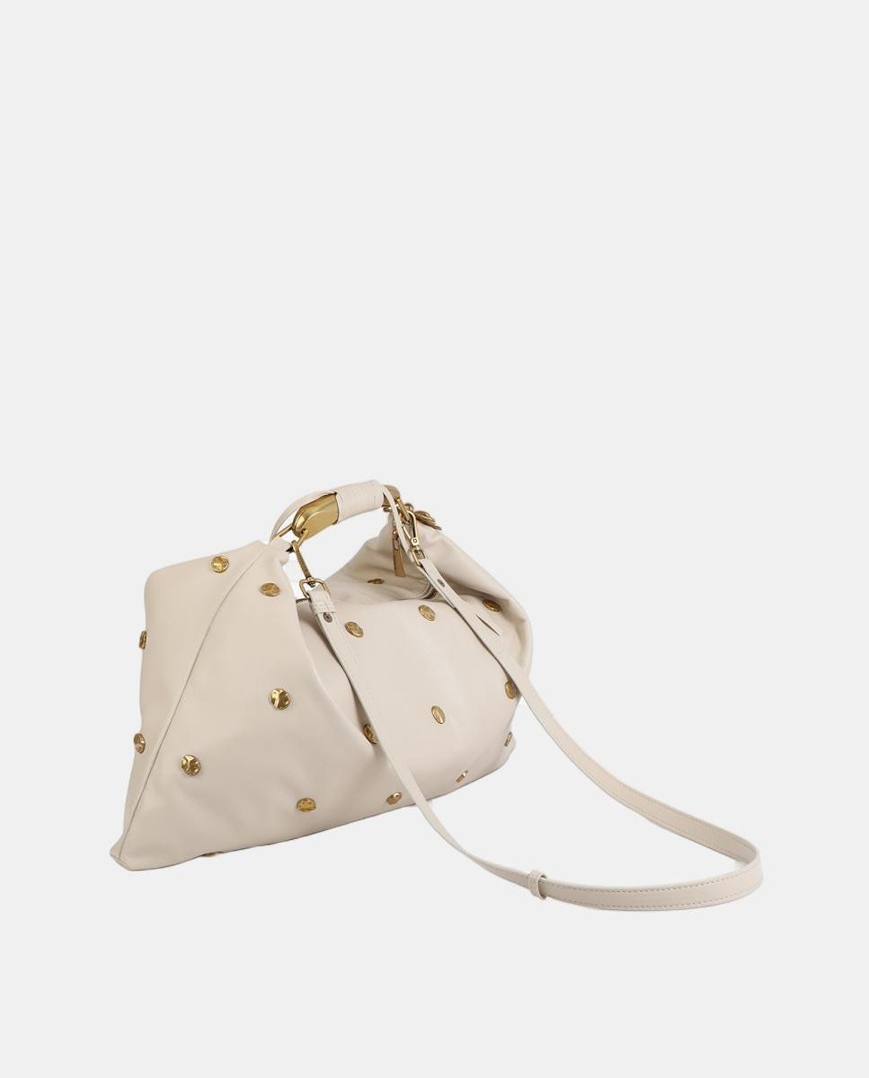 Mala Hobo com Tachas e Textura Cru-3