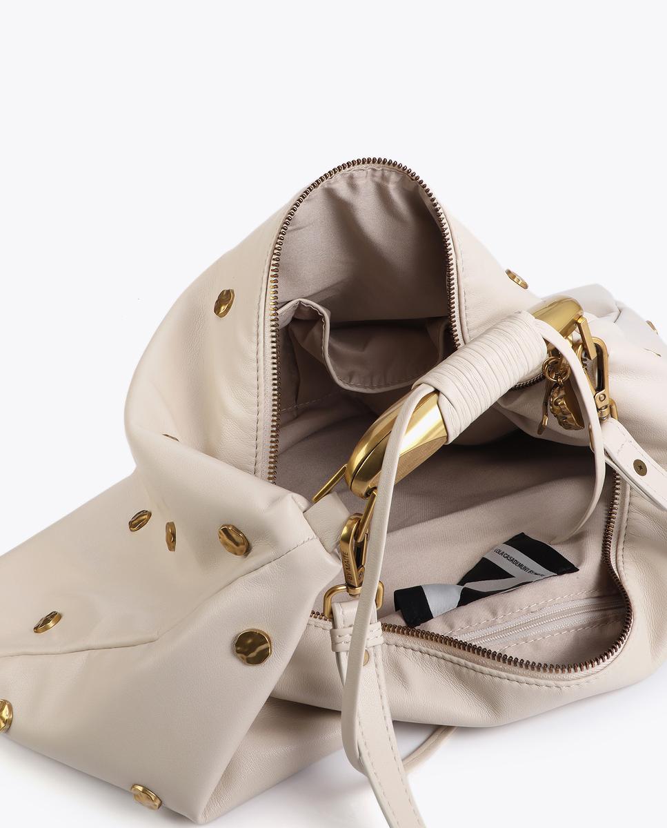 Mala Hobo com Tachas e Textura Cru-4