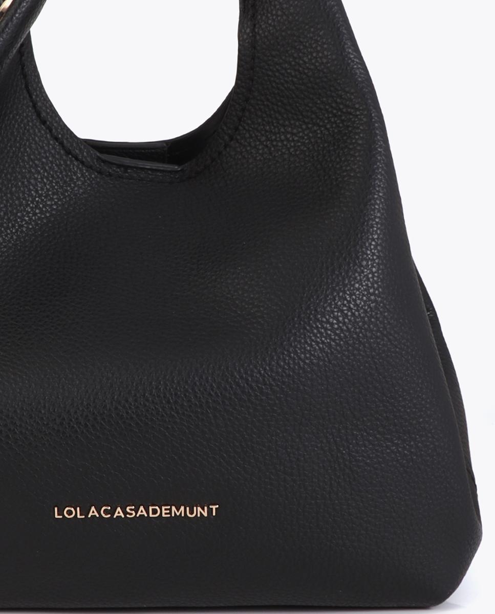 Mala Shopper com Alça Entrançada e Peças Metálicas Preto-6