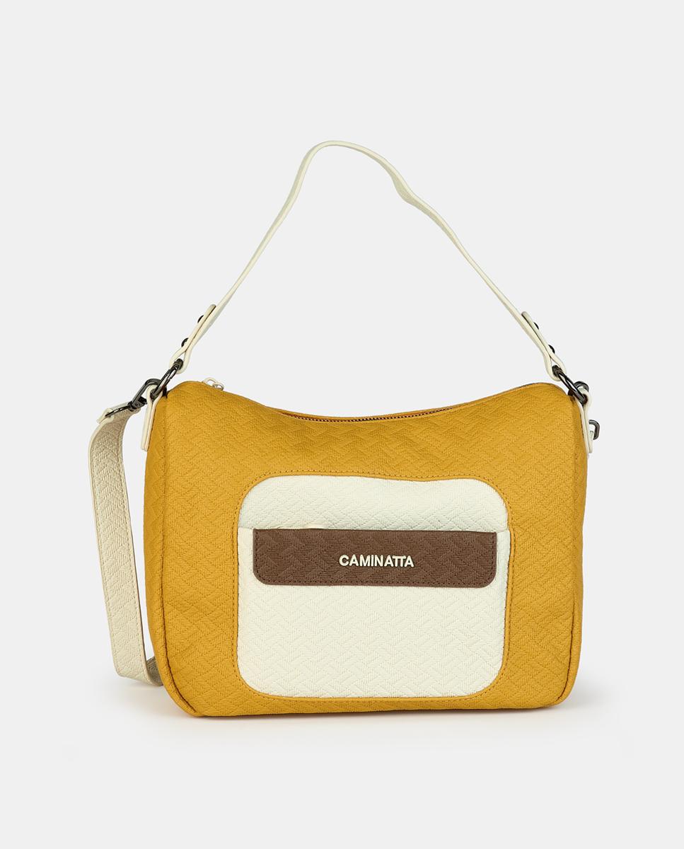 Mala Hobo com Fecho de Correr Mostarda-1