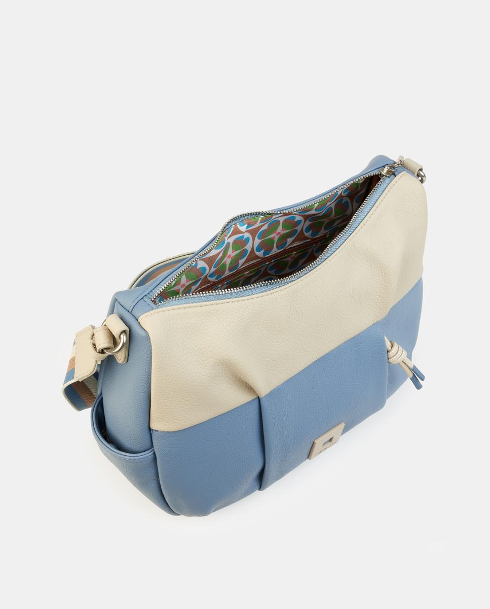 Mala Hobo com Fecho de Correr Azul-3