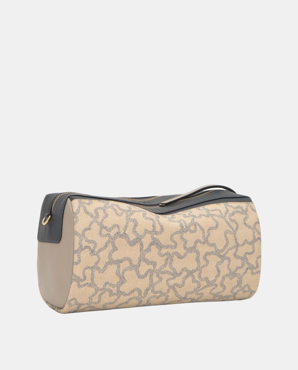 Mala Média com Fecho de Correr Taupe-2