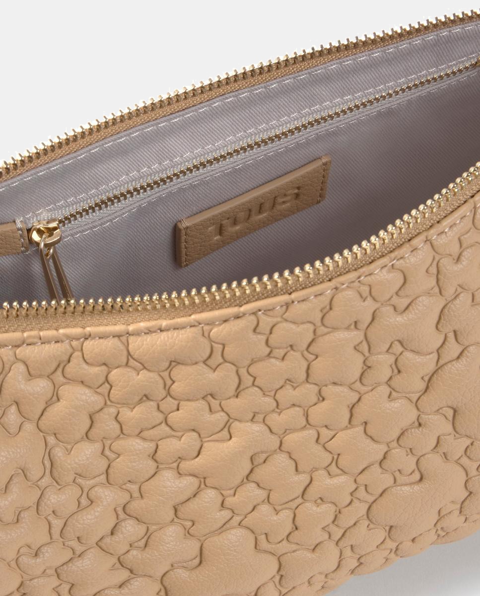 Mala a Tiracolo com Fecho de Correr. Bege-3