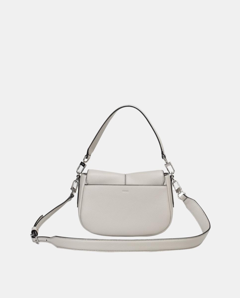 Mala de Ombro Totalmente Forrada com Fecho de Aba Magnética Cinzento-2