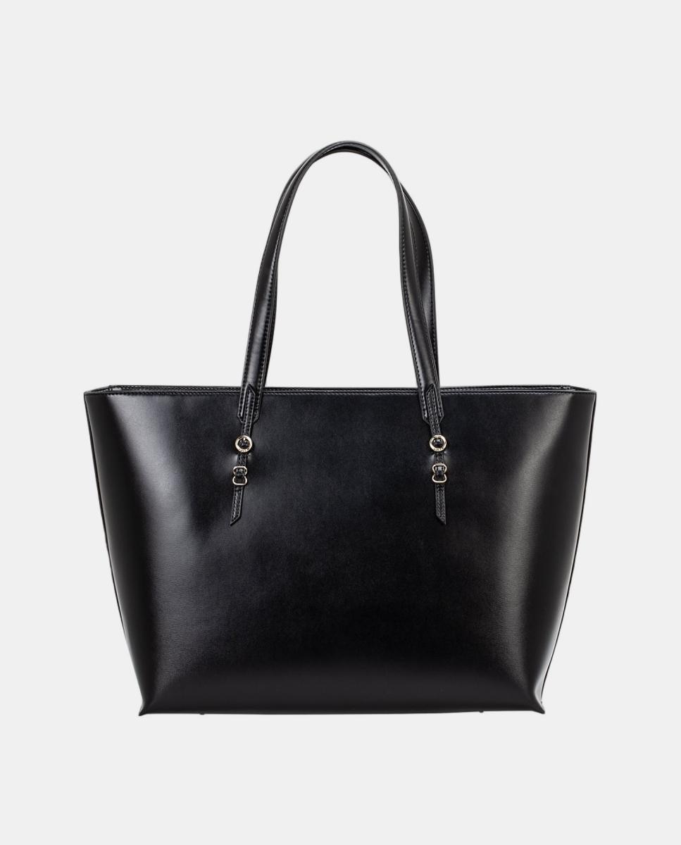 Mala Shopper Totalmente Forrada com Fecho de Correr Preto-2