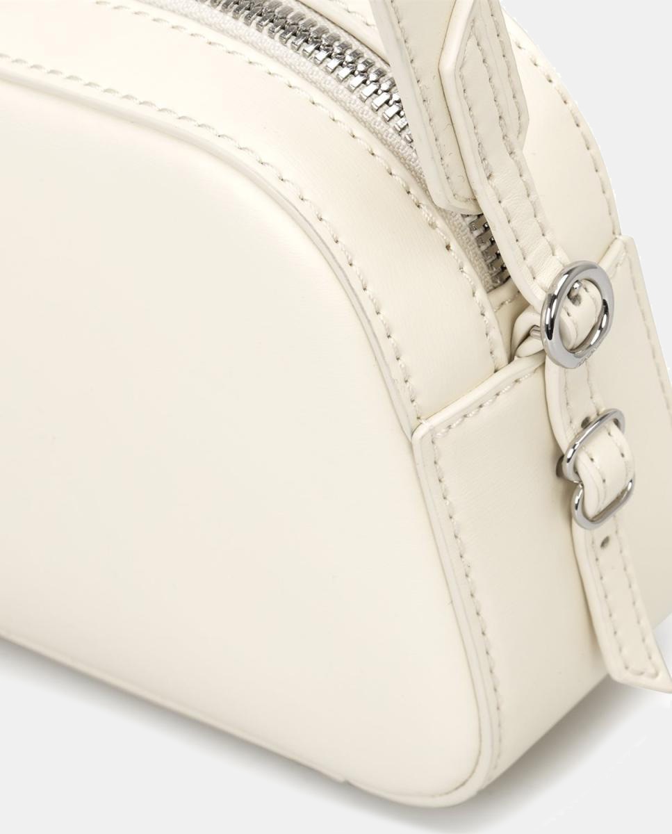Mala Crossbody Totalmente Forrada com Fecho de Correr Branco-3