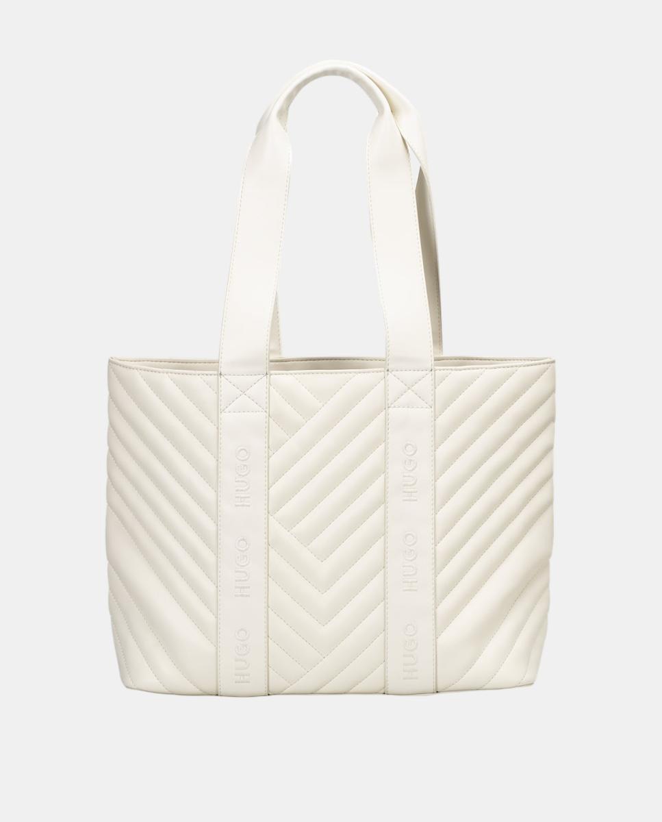 Mala Tipo Tote Totalmente Forrada e Acolchoada sem Fecho Branco-2