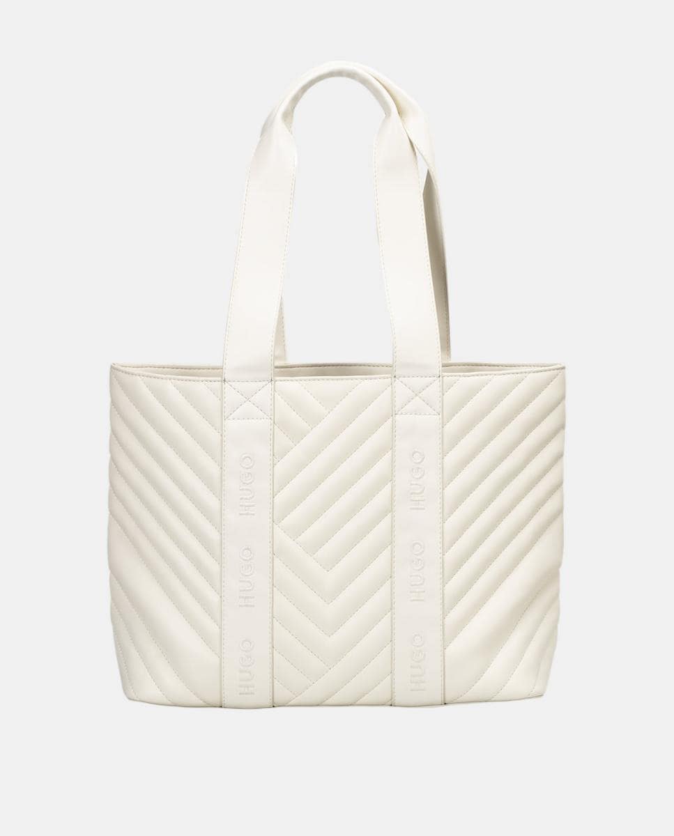 Mala Tipo Tote Totalmente Forrada e Acolchoada sem Fecho Branco-2