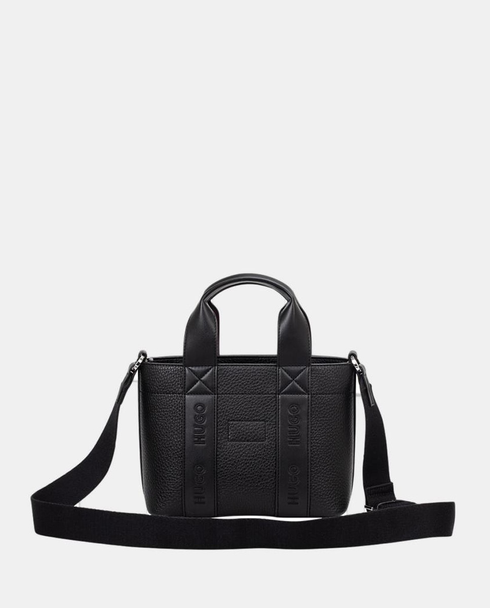 Mala Tipo Tote Mini Totalmente Forrada com Fecho de Correr Preto-2