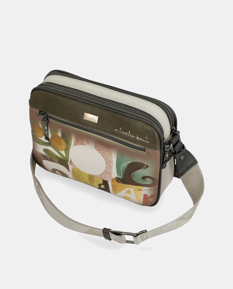 Mala a Tiracolo com Bolso à Frente Muse Multicolor-4