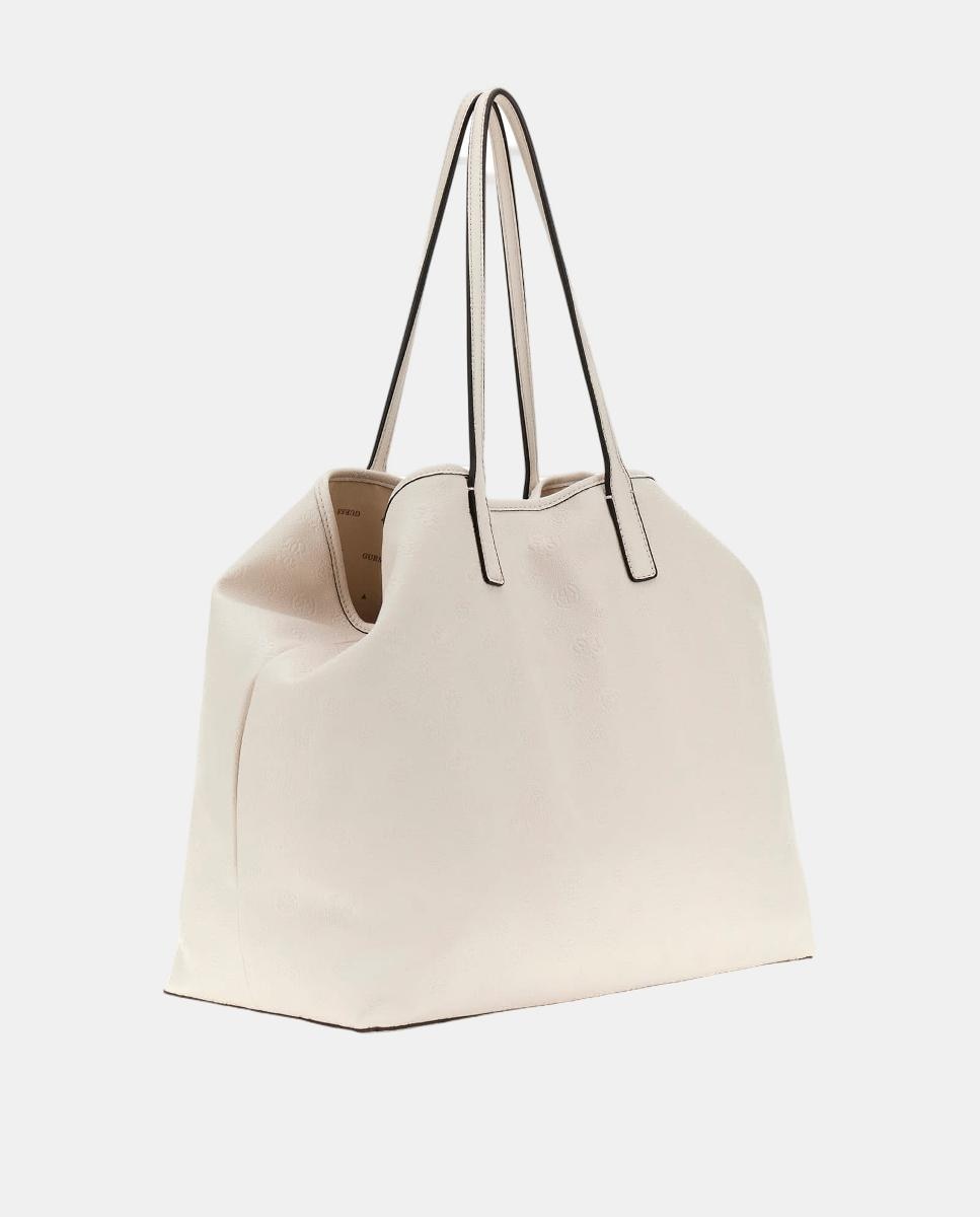 Mala Tipo Tote com Botão Magnético e Mala Pouch Amovível Branco-2