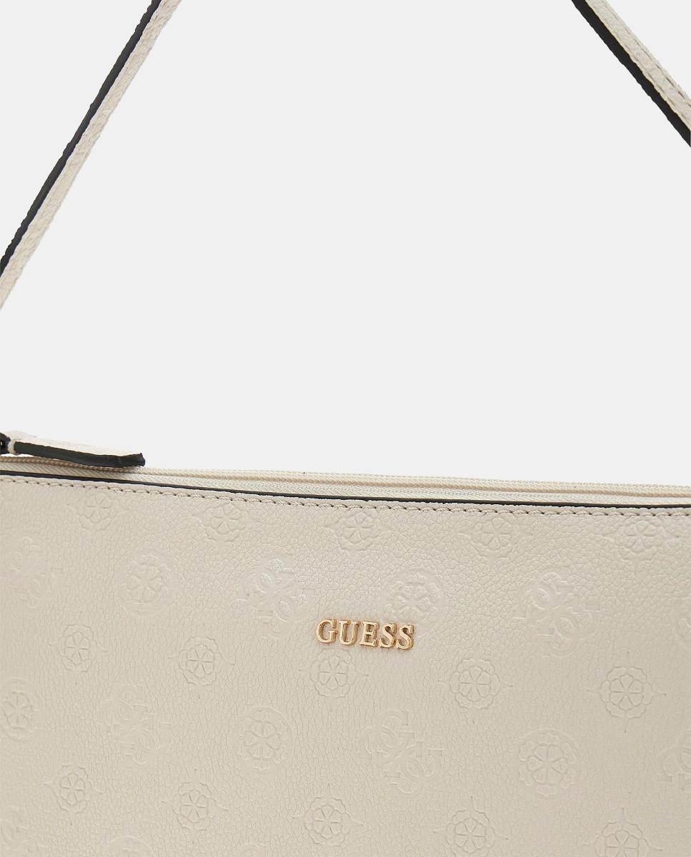 Mala Tipo Tote com Botão Magnético e Mala Pouch Amovível Branco-5