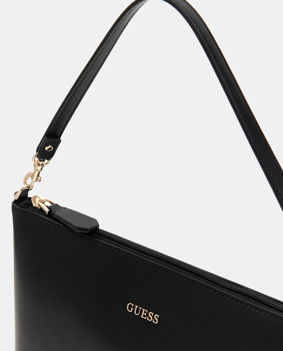 Mala Tipo Tote com Botão Magnético e Mala Pouch Amovível Preto-4