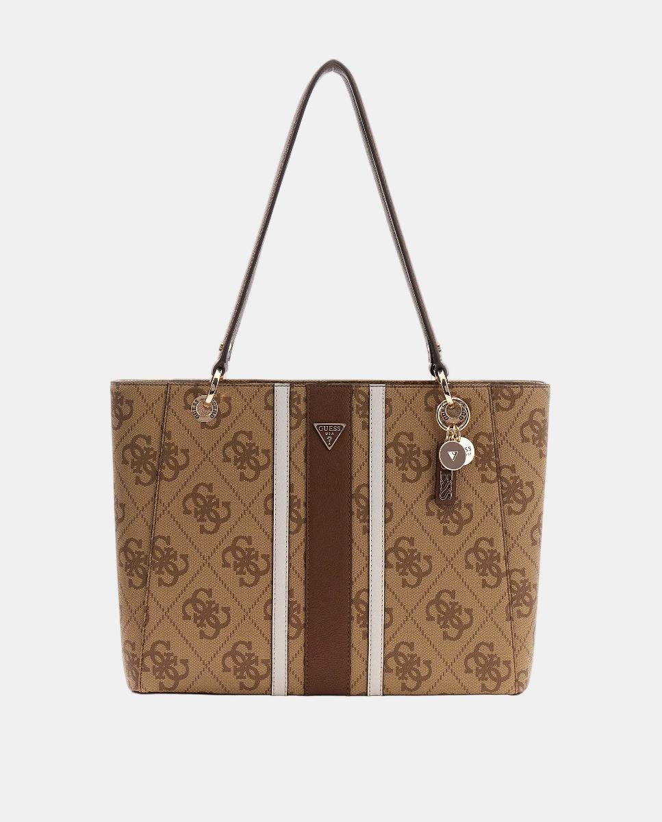 Bolso de hombro con cierre cremallera - Guess - Marrón claro Marrón claro-1