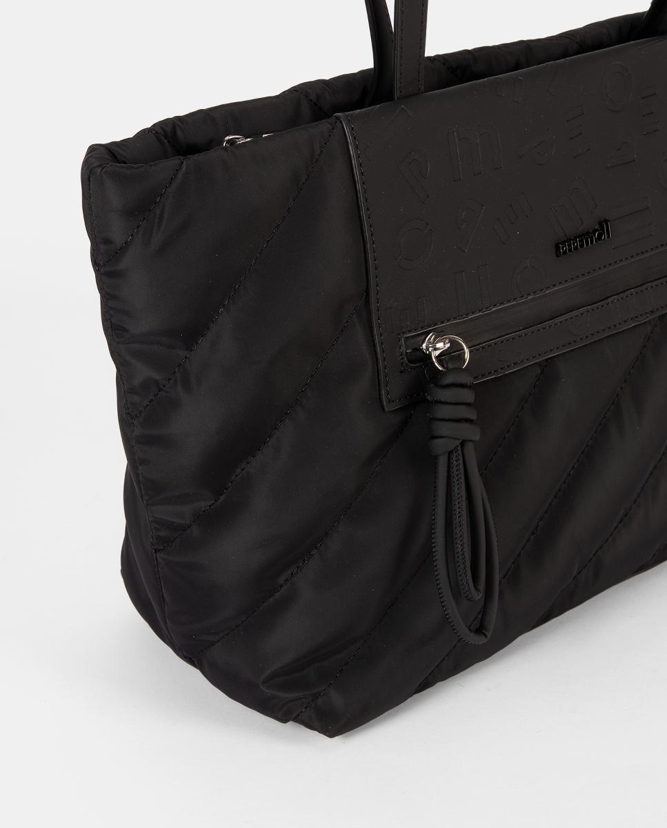 Mala Shopper em Nylon Preto-3