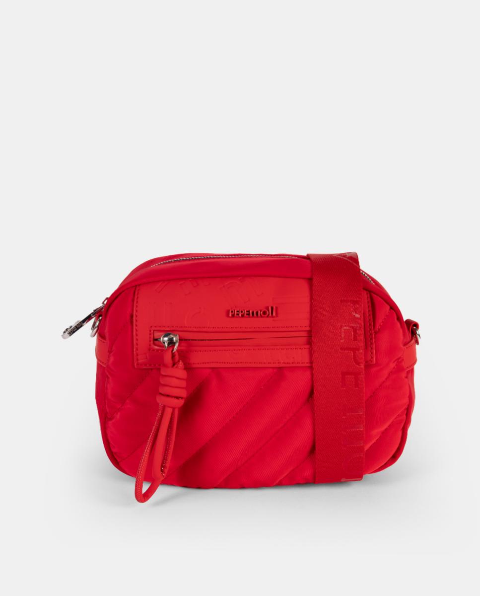 Mala a Tiracolo de Nylon Vermelho-1