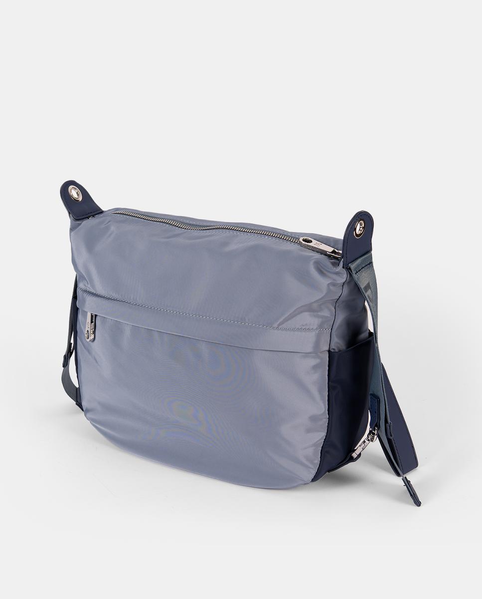 Mala a Tiracolo de Nylon Azul-2