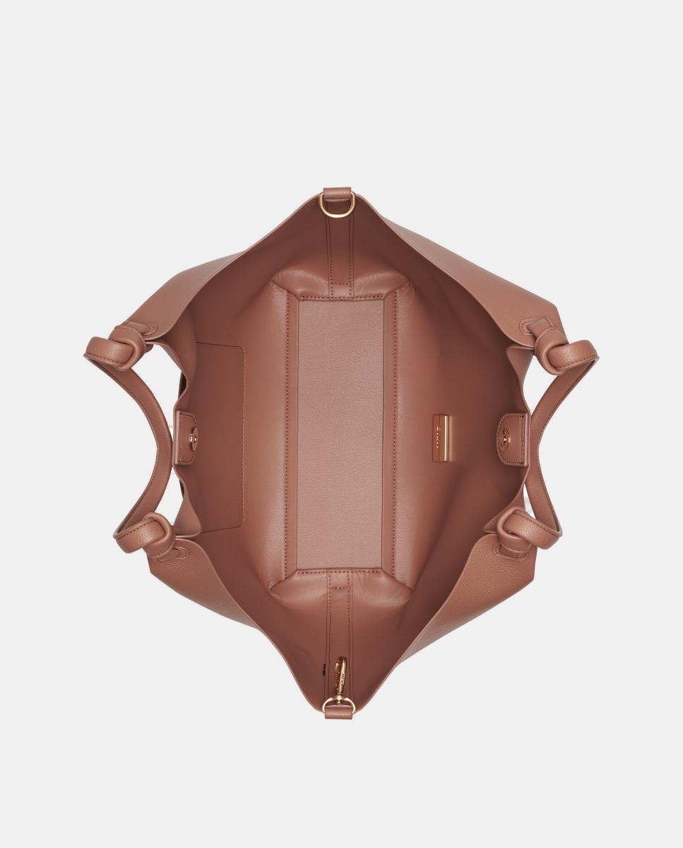 Mala Tipo Tote Média Paula Camel-4