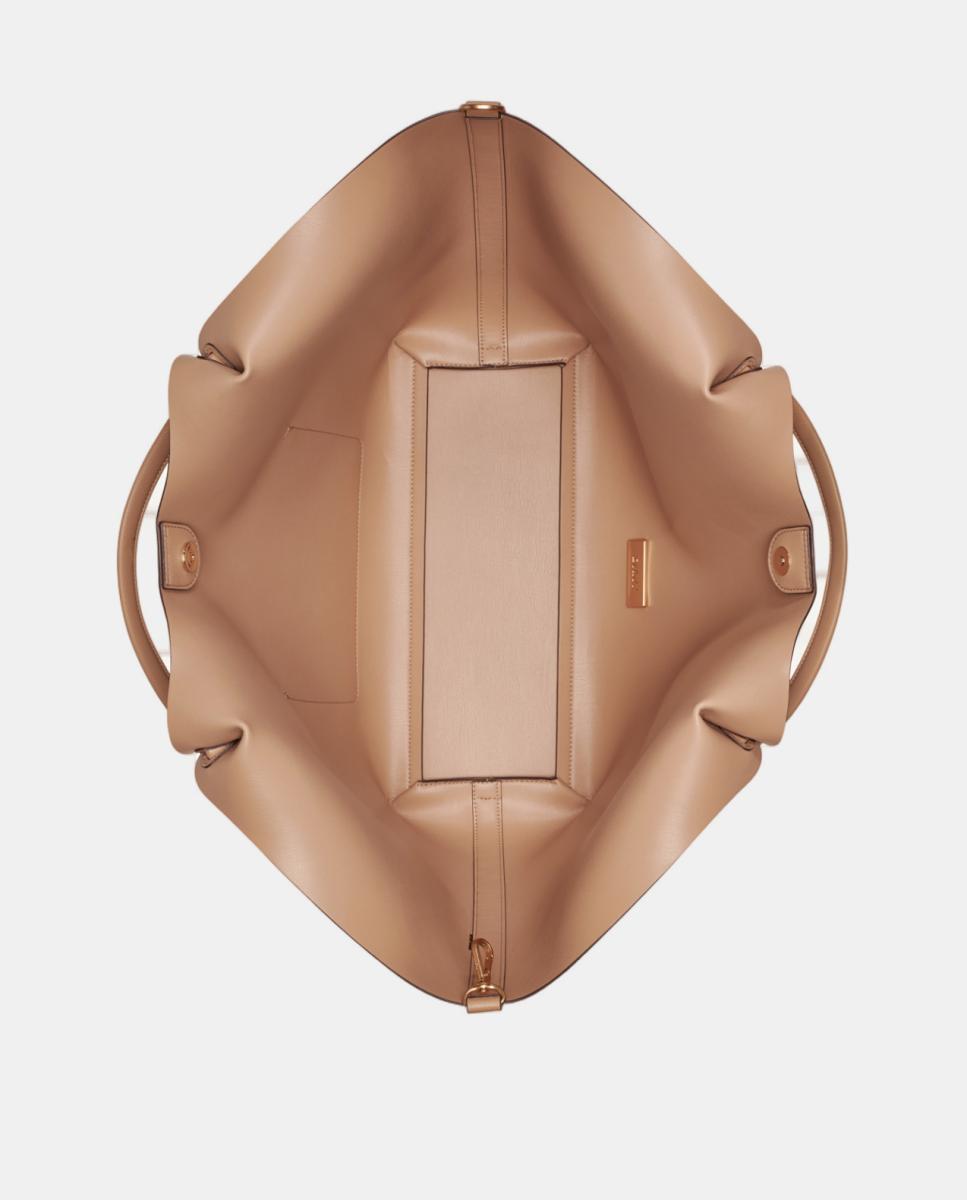 Mala Tipo Tote Grande Paula Camel-5