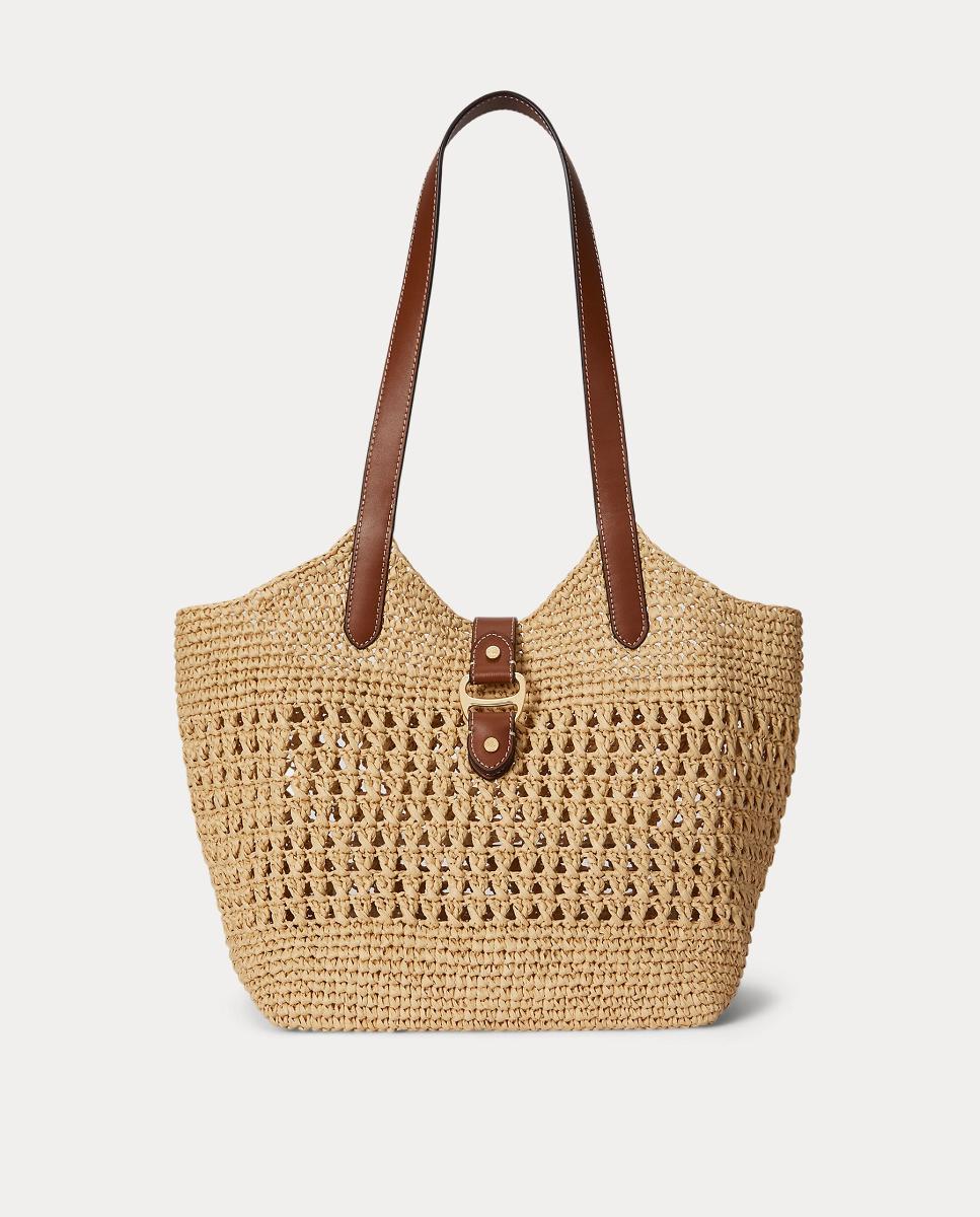 Mala Tipo Tote Tasha de Ráfia. Natural-1