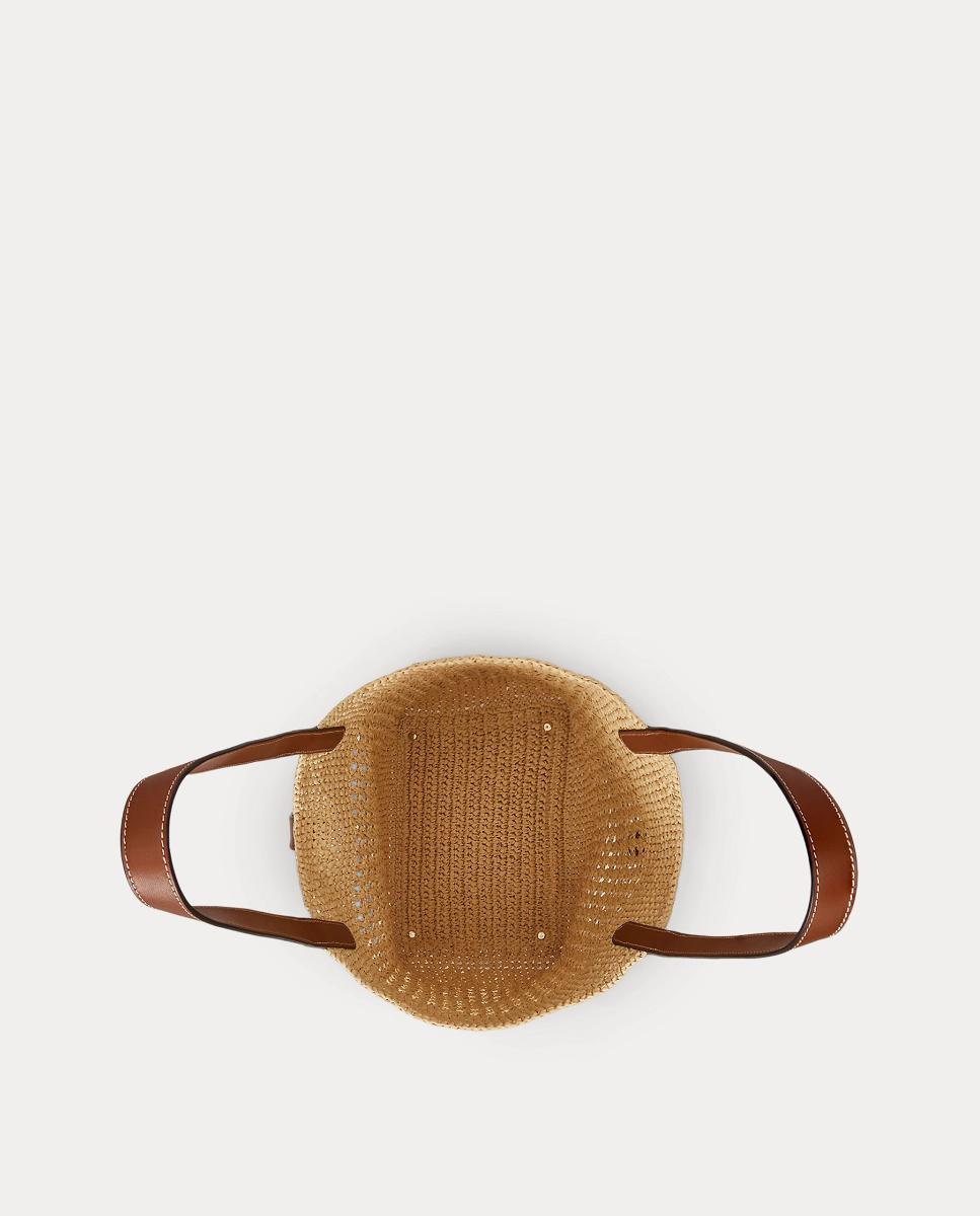 Mala Tipo Tote Tasha de Ráfia. Natural-5