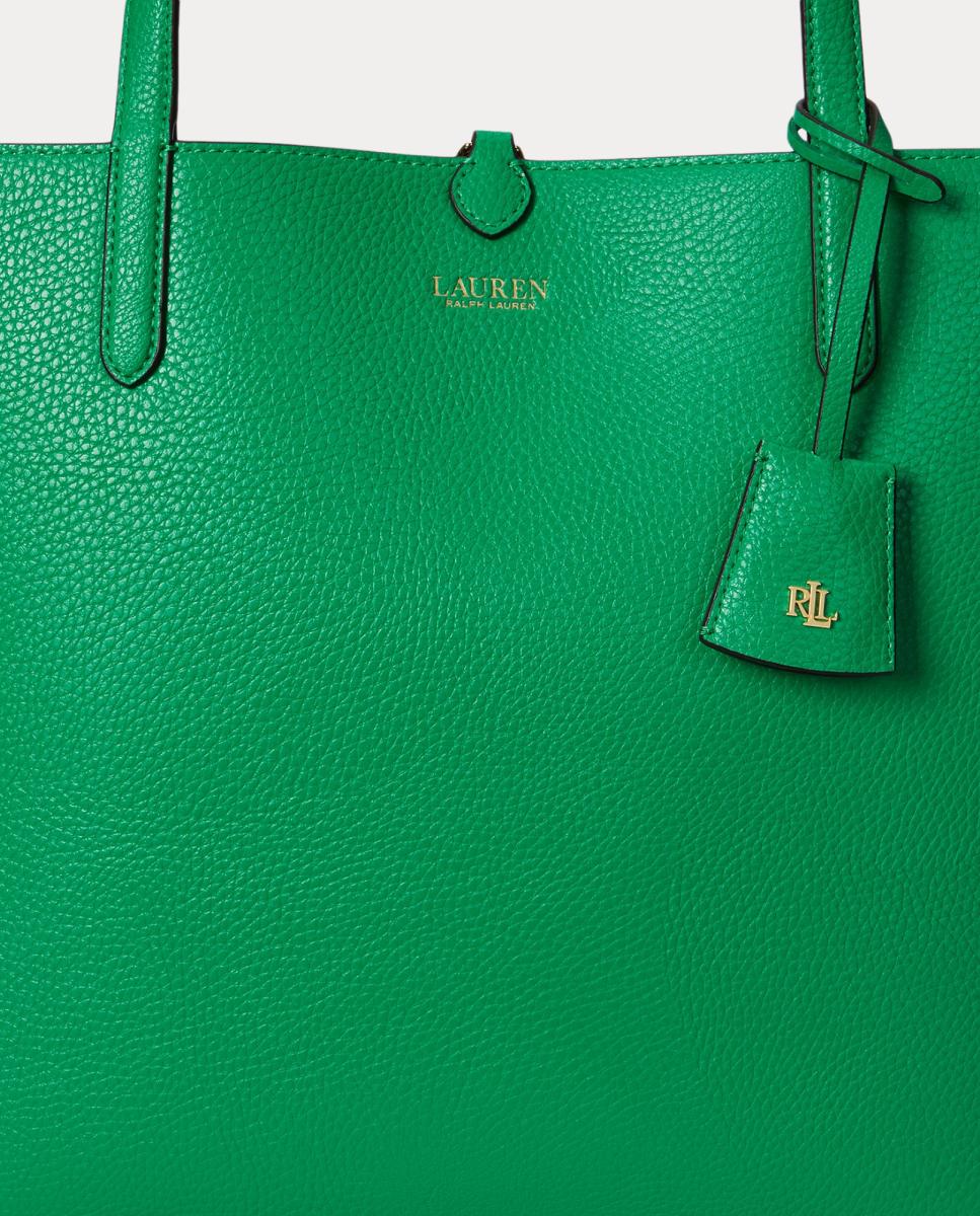 Mala Tipo Tote Reversível em Pele. Verde-7