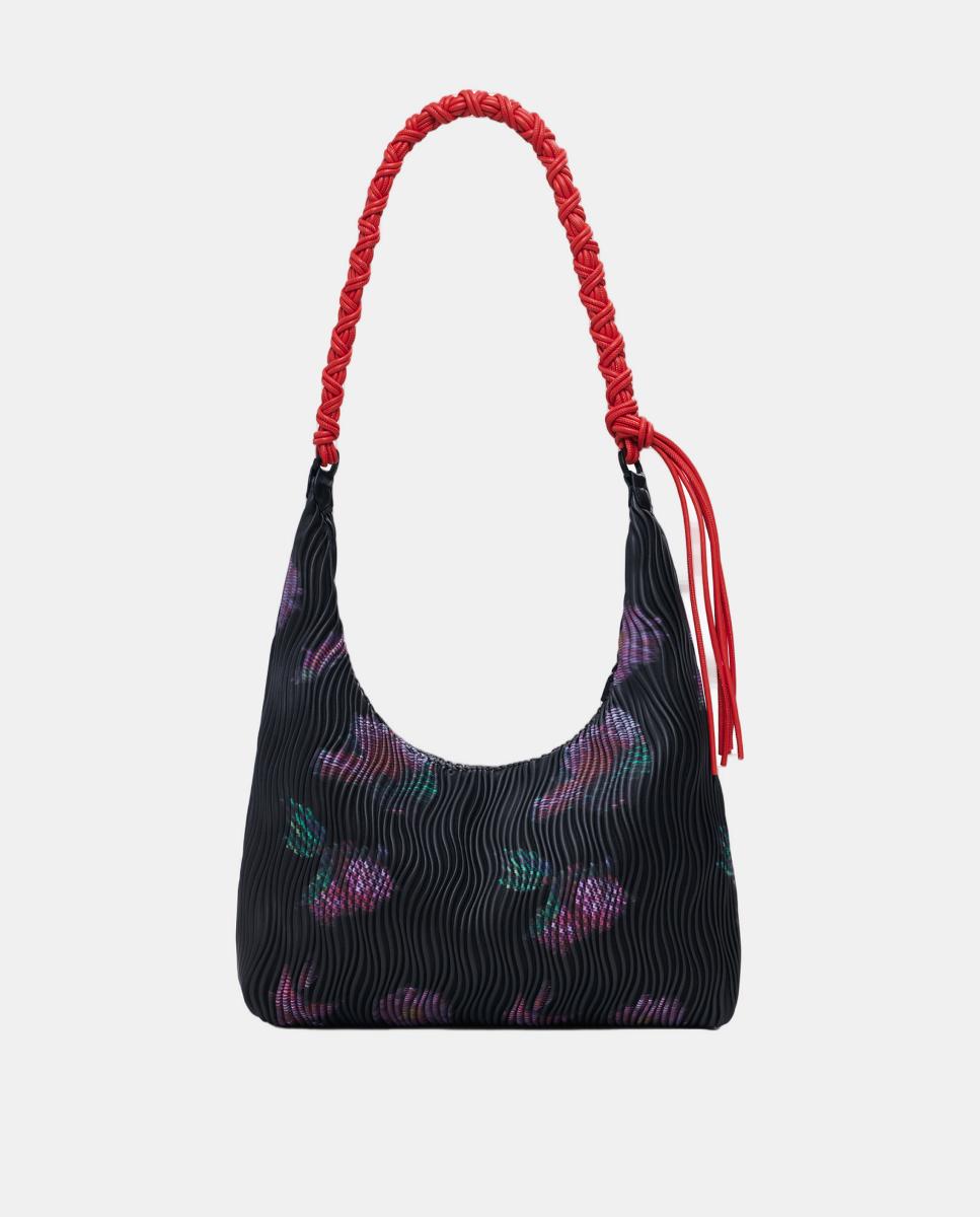 Mala Média Oval com Textura Preto-3